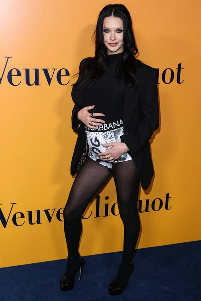 Amerikaanse Video Blogger Model Actrice Amanda Steele Arriveert Veuve Clicquot — Stockfoto