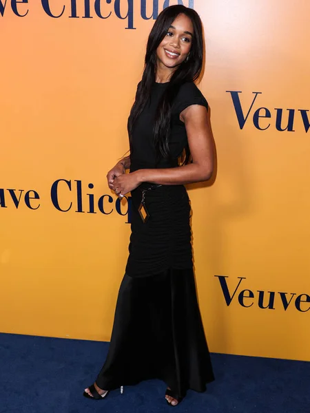 American Actress Model Laura Harrier Arrives Veuve Clicquot 250Th Anniversary — Stock Photo, Image