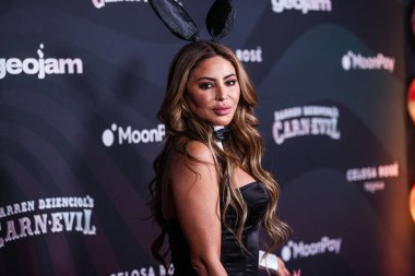 American reality television personality, socialite and businesswoman Larsa Pippen arrives at Darren Dzienciol's CARN*EVIL Halloween Party hosted by Alessandra Ambrosio held at a Private Residence on October 29, 2022 in Bel Air, Los Angeles clipart