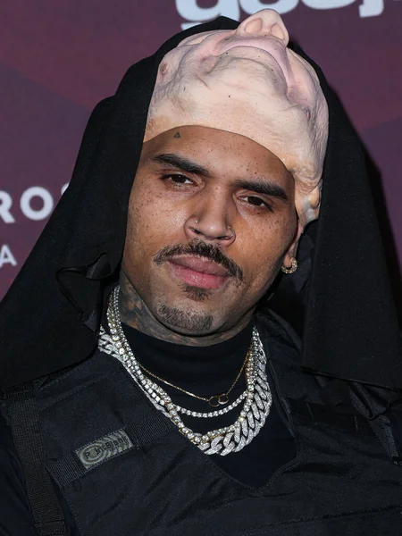 Der Amerikanische Singer Songwriter Chris Brown Kommt Zur Carn Evil — Stockfoto