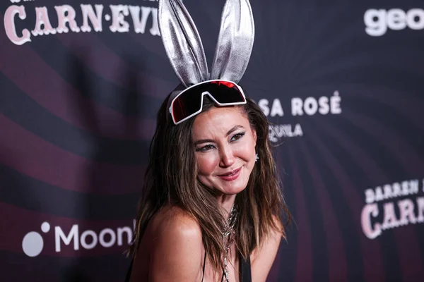 stock image American actress Kimiko Glenn arrives at Darren Dzienciol's CARN*EVIL Halloween Party hosted by Alessandra Ambrosio held at a Private Residence on October 29, 2022 in Bel Air, Los Angeles, California, United States.