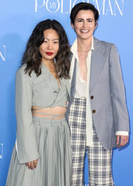 Amerikalı aktris Nicole Kang ve Amerikalı aktris Jacqueline Toboni, 1 Kasım 2022 'de Westwood, Los Angeles, Kaliforniya' daki Regency Bruin Tiyatrosu 'nda düzenlenen Amazon Prime Video' nun 'My Policeman' adlı filminin Los Angeles galasına geldiler.