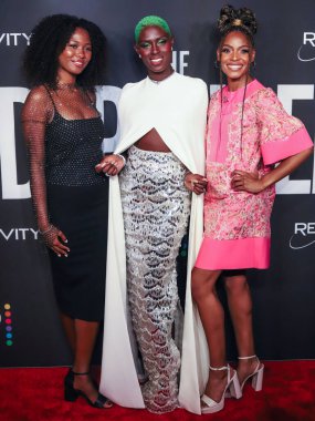 Imani Love, Jodie Turner-Smith ve Margaret Odette, 1 Kasım 2022 'de Manhattan, New York City, New York, ABD' deki IPIC Fulton Market NYC Tiyatrosu 'nda düzenlenen İzafiyet Medyası ve Peacock' un 'The Independent' adlı filminin New York galasına geldiler.