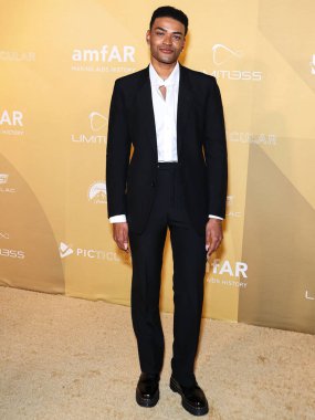 Owen Thiele, 3 Kasım 2022 'de Batı Hollywood, Los Angeles, ABD' deki Pasifik Tasarım Merkezi 'nde düzenlenen 2022 amfAR galasına ulaşır..