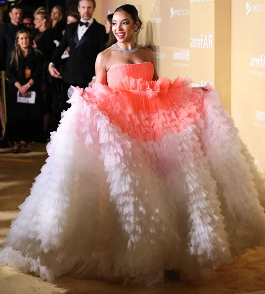 Tinashe Przybywa 2022 Amfar Gala Los Angeles Odbędzie Się Pacific — Zdjęcie stockowe