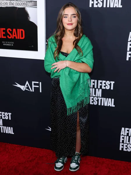 Iris Allen Arrives 2022 Afi Fest Special Screening Universal Pictures — Stock Photo, Image