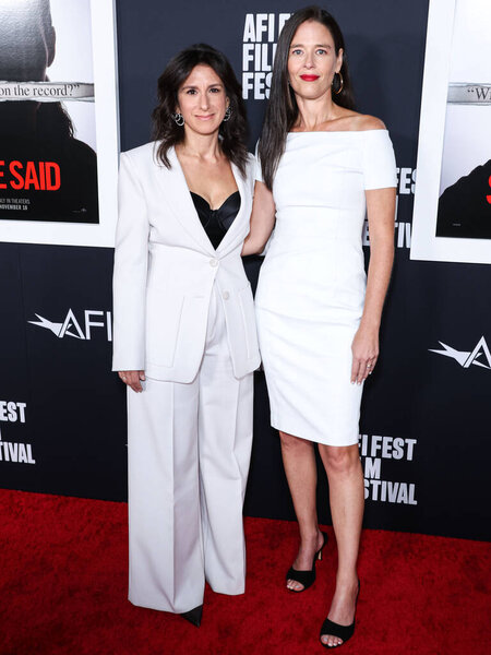 Jodi Kantor and Megan Twohey arrive at the 2022 AFI Fest - Special Screening Of Universal Pictures' 'She Said' held at the TCL Chinese Theatre IMAX on November 4, 2022 in Hollywood, Los Angeles, California, United States. 