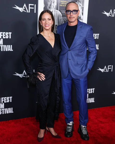Die Amerikanische Filmproduzentin Susan Downey Und Ehemann Und Schauspieler Robert — Stockfoto