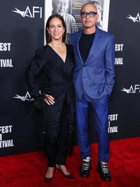 Die Amerikanische Filmproduzentin Susan Downey Und Ehemann Und Schauspieler Robert — Stockfoto