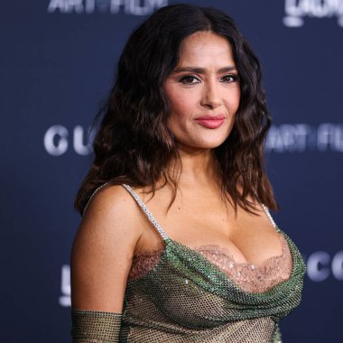 Salma Hayek Pinault, Gucci 'nin 5 Kasım 2022' de Los Angeles İlçe Sanat Müzesi 'nde sunduğu 11. LACMA Sanat ve Film Galası 2022' ye geldi..