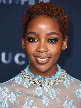 Thuso Mbedu, Gucci 'nin 5 Kasım 2022' de Los Angeles İlçe Sanat Müzesi 'nde sunduğu 11. LACMA Sanat + Film Galası 2022' ye geldi..