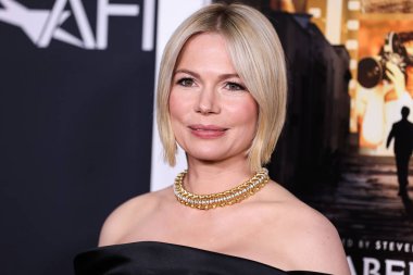 Tiffany ve Co. takılarını takan Amerikalı aktris Michelle Williams, 6 Kasım 2022 'de ABD' nin Hollywood kentinde düzenlenen TCL Çin Tiyatrosu IMAX 'ta düzenlenen Universal Pictures' ın Kapanış Gecesi Özel Gösterimi 'ne geldi.