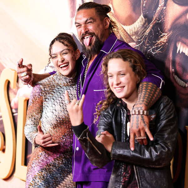 Lola Iolani Momoa, father/American actor Jason Momoa and brother Nakoa-Wolf Manakauapo Namakaeha Momoa arrive at the Los Angeles Premiere Of Netflix's 'Slumberland' held at AMC Century City 15 at Westfield Century City on November 9, 2022 in LA, CA