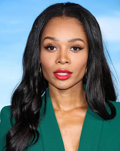 stock image reporter, television personality, actress and producer Zuri Hall arrives at the Los Angeles Premiere Of Netflix's 'Glass Onion: A Knives Out Mystery' held at the Academy Museum of Motion Pictures on November 14, 2022 in Los Angeles