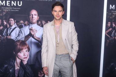 İngiliz aktör Nicholas Hoult, 14 Kasım 2022 'de Manhattan, New York, ABD' de bulunan AMC Lincoln Square Theater 'da düzenlenen Searchlight Pictures' The Menu 'nun New York prömiyerine geldi.. 