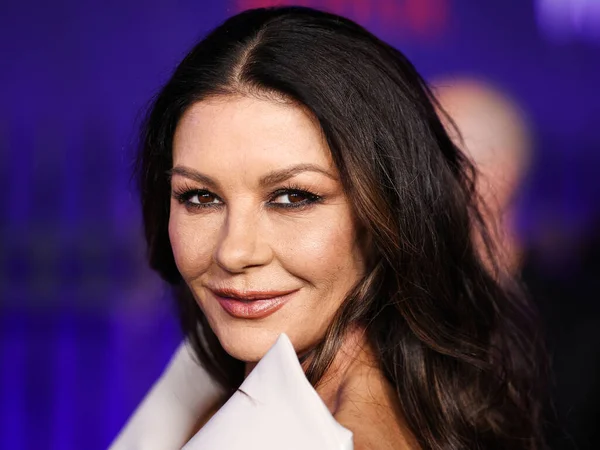 stock image Welsh actress Catherine Zeta-Jones wearing Maticevski arrives at the World Premiere Of Netflix's 'Wednesday' Season 1 held at the Hollywood American Legion Post 43 at Hollywood Legion Theater on November 16, 2022 in Hollywood, Los Angeles, California