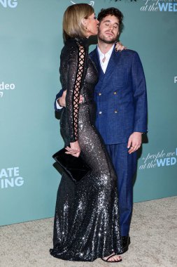 Ben Platt and Allison Janney arrive at the Los Angeles Premiere Of Amazon Prime Video's 'The People We Hate At The Wedding' held at the Regency Village Theatre on November 16, 2022 in Westwood, Los Angeles, California, United States. 