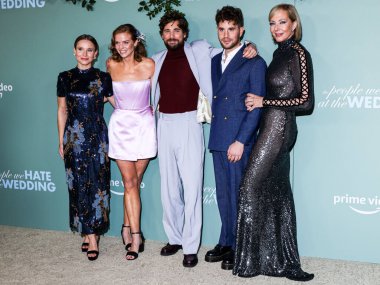 Kristen Bell, Claire Scanlon, Dustin Milligan, Ben Platt and Allison Janney arrive at the Los Angeles Premiere Of Amazon Prime Video's 'The People We Hate At The Wedding' held at the Regency Village Theatre on November 16, 2022 in Westwood, LA, CA