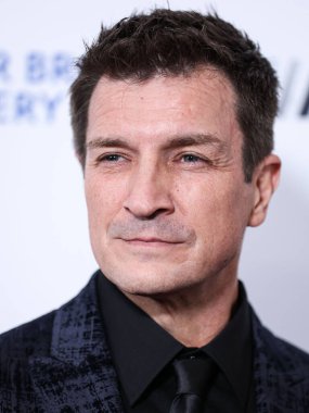 Kanadalı-Amerikalı aktör Nathan Fillion, 17 Kasım 2022 'de Beverly Hilton Oteli' nde düzenlenen 36. Yıllık Amerikan Sineması Ödülleri 'ne geldi..