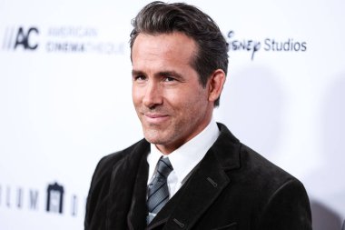 Canadian-American actor Ryan Reynolds arrives at the 36th Annual American Cinematheque Awards Honoring Ryan Reynolds held at The Beverly Hilton Hotel on November 17, 2022 in Beverly Hills, Los Angeles, California, United States. clipart
