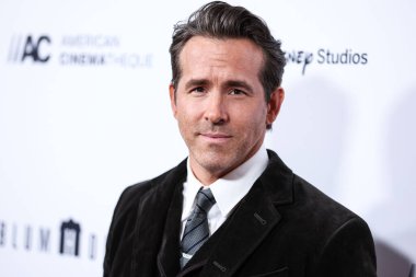 Canadian-American actor Ryan Reynolds arrives at the 36th Annual American Cinematheque Awards Honoring Ryan Reynolds held at The Beverly Hilton Hotel on November 17, 2022 in Beverly Hills, Los Angeles, California, United States. clipart
