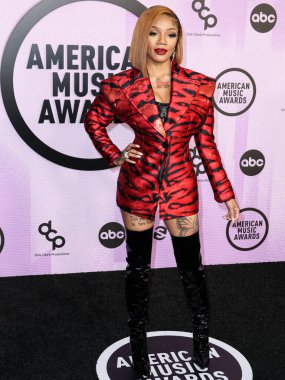 GloRilla (Gloria Hallelujah Woods) arrives at the 2022 American Music Awards (50th Annual American Music Awards) held at Microsoft Theater at L.A. Live on November 20, 2022 in Los Angeles, California, United States.