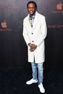 DC Young Fly arrives at the Los Angeles Premiere Of Apple Original Films' 'Emancipation' held at Regency Village Theatre on November 30, 2022 in Westwood, Los Angeles, California, United States. clipart