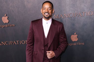 American actor Will Smith arrives at the Los Angeles Premiere Of Apple Original Films' 'Emancipation' held at Regency Village Theatre on November 30, 2022 in Westwood, Los Angeles, California, United States.  clipart