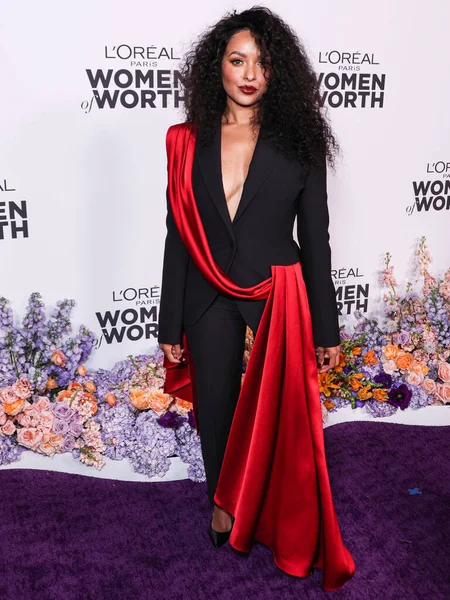 stock image American actress Kat Graham arrives at the L'Oreal Paris' Women Of Worth Celebration 2022 held at The Ebell of Los Angeles on December 1, 2022 in Los Angeles, California, United States. 