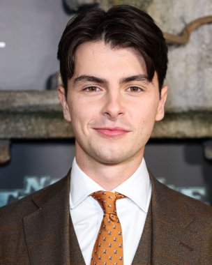 Amerikalı aktör Dylan Michael Douglas, Disney + Original Series 'National Treasure: Edge of History 1. Sezon Kırmızı Halı Etkinliği' ne 5 Aralık 2022 'de Hollywood, Los Angeles, Kaliforniya, ABD' de El Capitan Tiyatrosu 'nda katıldı..