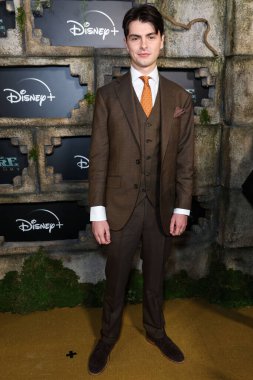 Amerikalı aktör Dylan Michael Douglas, Disney + Original Series 'National Treasure: Edge of History 1. Sezon Kırmızı Halı Etkinliği' ne 5 Aralık 2022 'de Hollywood, Los Angeles, Kaliforniya, ABD' de El Capitan Tiyatrosu 'nda katıldı..