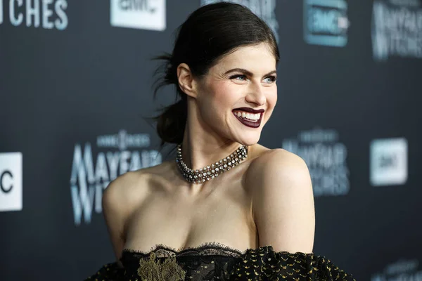 stock image American actress Alexandra Daddario arrives at the Los Angeles Premiere Of AMC Networks' 'Anne Rice's Mayfair Witches' held at the Harmony Gold Theater on December 7, 2022 in Hollywood, Los Angeles, California, United States.