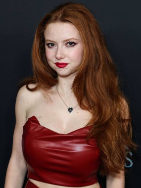 Amerikalı aktris Francesca Capaldi, 7 Aralık 2022 'de Hollywood, Los Angeles, Kaliforniya, ABD' deki Harmony Gold Tiyatrosu 'nda düzenlenen AMC Networks' Anne Rice 'ın Mayfair Cadıları' nın Los Angeles galasına geldi.. 