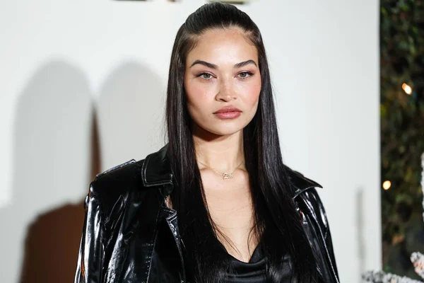 stock image Australian model Shanina Shaik arrives at REVOLVE x AT&T Present REVOLVE Winterland held at 55 N La Cienega Boulevard on December 8, 2022 in Beverly Hills, Los Angeles, California, United States. 