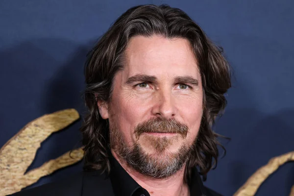 English Actor Christian Bale Arrives Los Angeles Premiere Netflix Pale — Stock Photo, Image