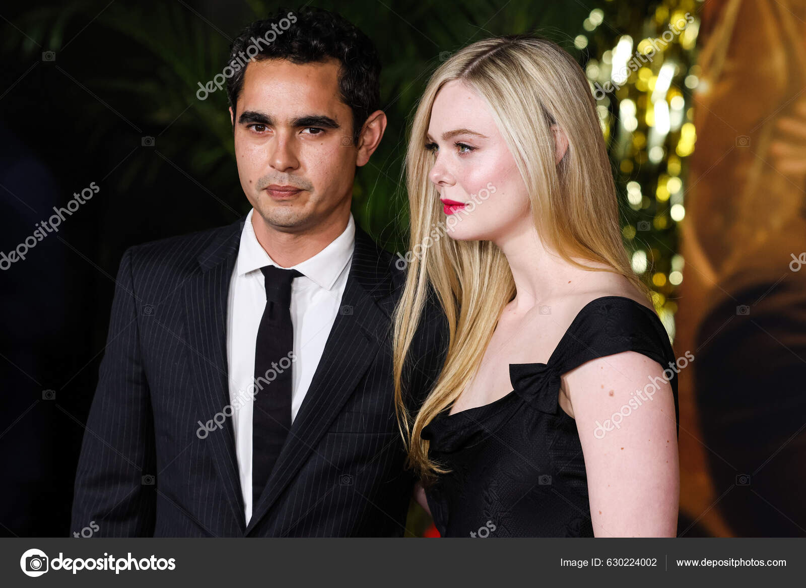 Max Minghella Novia Elle Fanning Llegan Estreno Mundial Paramount
