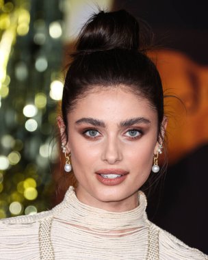 Amerikalı model Taylor Hill, 15 Aralık 2022 'de ABD' nin Kaliforniya eyaletinin Los Angeles kentinde bulunan Akademi Sinema Müzesi 'nde düzenlenen Paramount Pictures' Babylon 'un Küresel Prömiyer Gösterimi' ne geldi.. 
