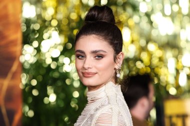 Amerikalı model Taylor Hill, 15 Aralık 2022 'de ABD' nin Kaliforniya eyaletinin Los Angeles kentinde bulunan Akademi Sinema Müzesi 'nde düzenlenen Paramount Pictures' Babylon 'un Küresel Prömiyer Gösterimi' ne geldi.. 