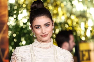 Amerikalı model Taylor Hill, 15 Aralık 2022 'de ABD' nin Kaliforniya eyaletinin Los Angeles kentinde bulunan Akademi Sinema Müzesi 'nde düzenlenen Paramount Pictures' Babylon 'un Küresel Prömiyer Gösterimi' ne geldi.. 
