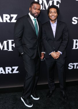 Amerikalı rapçi, aktör ve işadamı 50 Cent (Curtis James Jackson III) ve Demetrius Flenory Jr., STARZ 'ın' BMF '(Black Mafia Family) ikinci sezonu Los Angeles, ABD' deki IMAX TCL Çin Tiyatrosu 'nda 5 Ocak 2023 tarihinde gerçekleştirildi..