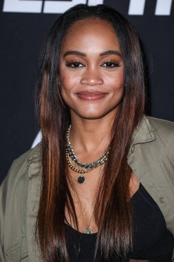 Amerikan medya kişiliği ve avukatı Rachel Lindsay, 7 Ocak 2023 'te Los Angeles, Kaliforniya, ABD' de düzenlenen The Majestic Downtown 2023 Playoff etkinliğinde ESPN ve CFP 'nin Allstate Party' sine geldi.. 