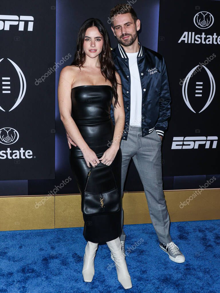 Natalie Joy and boyfriend Nick Viall arrive at ESPN And CFP's Allstate