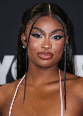 American singer and actress Coco Jones arrives at the Los Angeles Premiere Of Netflix's 'You People' held at the Regency Village Theatre on January 17, 2023 in Westwood, Los Angeles, California, United States. 