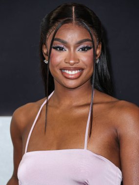 American singer and actress Coco Jones arrives at the Los Angeles Premiere Of Netflix's 'You People' held at the Regency Village Theatre on January 17, 2023 in Westwood, Los Angeles, California, United States. 