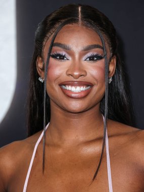 American singer and actress Coco Jones arrives at the Los Angeles Premiere Of Netflix's 'You People' held at the Regency Village Theatre on January 17, 2023 in Westwood, Los Angeles, California, United States. 