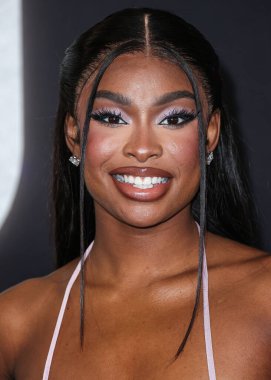 American singer and actress Coco Jones arrives at the Los Angeles Premiere Of Netflix's 'You People' held at the Regency Village Theatre on January 17, 2023 in Westwood, Los Angeles, California, United States. 