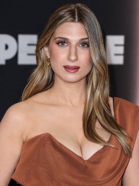 American actress Emily Arlook arrives at the Los Angeles Premiere Of Netflix's 'You People' held at the Regency Village Theatre on January 17, 2023 in Westwood, Los Angeles, California, United States. 