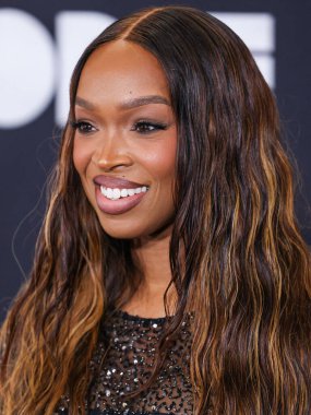 American actress Khadijah Haqq McCray arrives at the Los Angeles Premiere Of Netflix's 'You People' held at the Regency Village Theatre on January 17, 2023 in Westwood, Los Angeles, California, United States. 