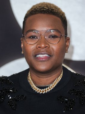 Sam Jay arrives at the Los Angeles Premiere Of Netflix's 'You People' held at the Regency Village Theatre on January 17, 2023 in Westwood, Los Angeles, California, United States. 