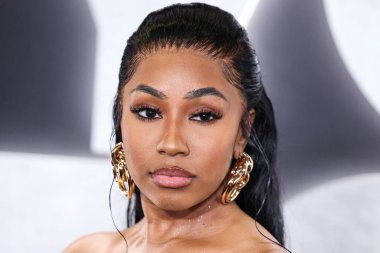 American rapper/actress Yung Miami (Caresha Romeka Brownlee) arrives at the Los Angeles Premiere Of Netflix's 'You People' held at the Regency Village Theatre on January 17, 2023 in Westwood, Los Angeles, California, United States. 